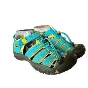 Keen Youth Girls Sz 4 Newport H2 Blue Turquoise Waterproof Trail Hiking Sandals